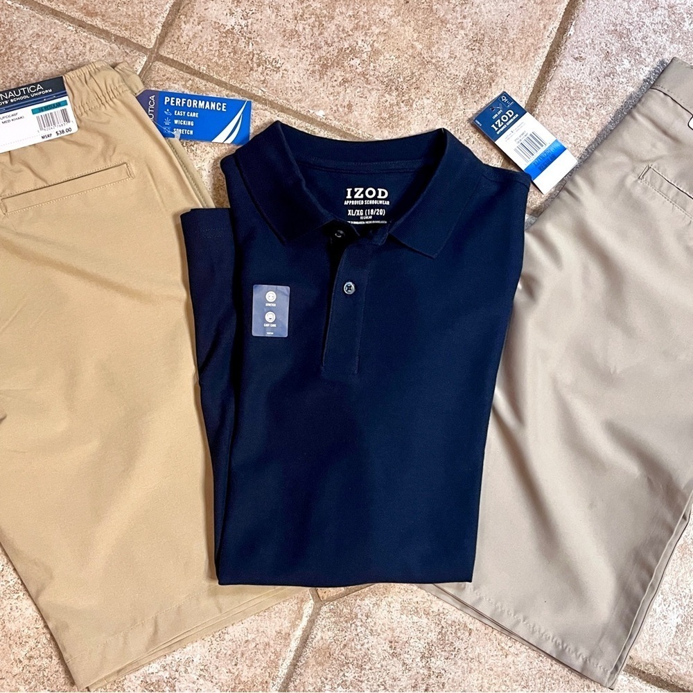Izod Nautica Polo and Khaki Shorts Bundle NWT